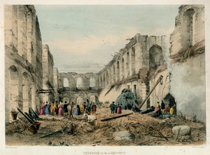 装甲の内部、ロンドン塔の火、1841年 作： English School
