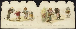 サーカスの衣装を着た犬を描いたカードの内部 作： English School