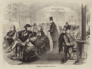アメリカの鉄道車両のインテリア 作： English School
