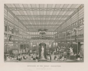 グレートエキシビションのインテリア、1851年、アメリカ部門（イーストエンド） 作： English School