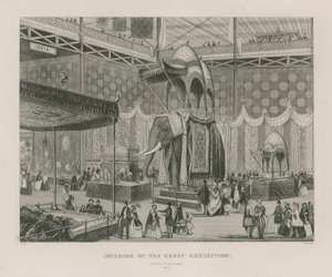 偉大な展覧会のインテリア、1851年、インド省 作： English School