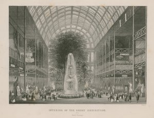 素晴らしい展覧会のインテリア、1851年、ノーストランセプト 作： English School