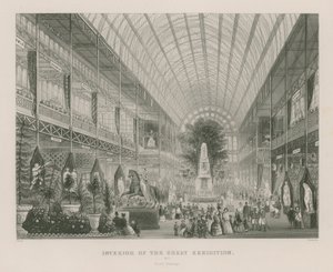 素晴らしい展覧会のインテリア、1851年、南トランセプト 作： English School