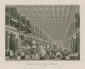 大展覧会の内部、1851年、西端が東向き 作： English School