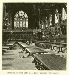 ハーバード大学メモリアルホールのインテリア 作： English School