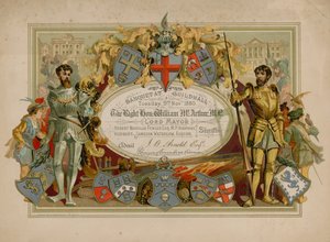 1880年11月9日、ロンドンのギルドホールでの宴会への招待