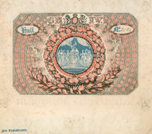 1821年のジョージ4世の戴冠式への招待 作： English School