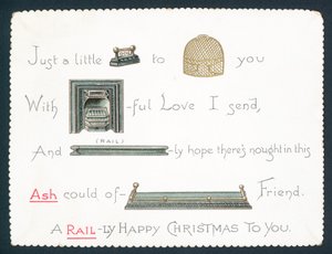金物、クリスマスカード 作： English School