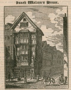 Isaak Waltons House、Fleet Street、ロンドン 作： English School