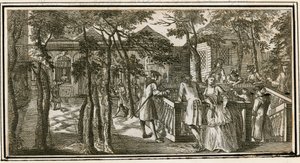 イズリントンスパ、以前は新しいタンブリッジウェルズ、1735 作： English School