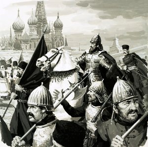 ロシアの皇帝イヴァンは、タルタルとの戦いで彼の価値を証明しました 作： English School