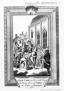ヘンリー6世の統治宣言ロンドンシティの主のジャックケイド（d.1450）、スペンサーのために刻まれた