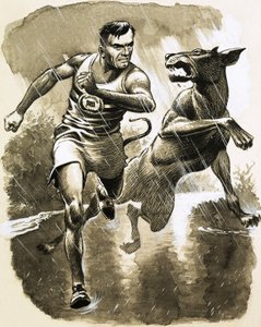 ジャックホールデンは、レース中に犬に噛まれてもマラソンで優勝しました 作： English School