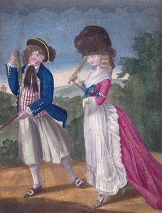 エンゲージメントのための合図を投げるジャックオーカム、1781年 作： English School