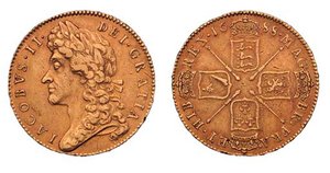 ジェームズ2世5ギニー、1688年