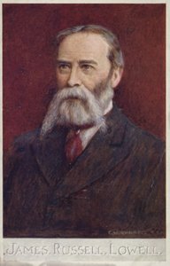 ジェームズ・ラッセル・ローウェル（1819-1891）アメリカの詩人、外交官（カラーリトグラフ）