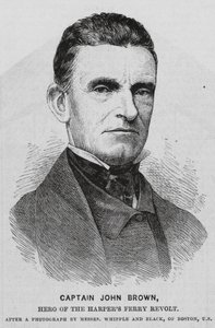 ジョン・ブラウン、アメリカの奴隷制度廃止論者（エングレーヴィング） 作： English School