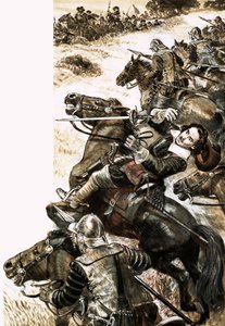 ジョン・ハンプデンはイギリスの南北戦争中に末期的に負傷した 作： English School