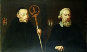 ジョン・プラシッド（1599-1681）と弟のサー・トーマス・ガスコーニュ（第2男爵）（1593-1686年頃）（油彩・キャンバス 作： English School