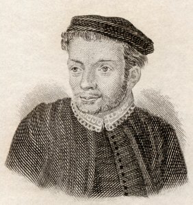 1825年に出版された「クラブの歴史辞典」からのジョン・スケルトン 作： English School
