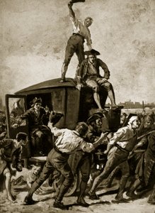 ロンドンの暴徒によって解放されたジョンウィルクス、1768年、イギリス国民のハチンソン物語のイラスト、1923年頃 作： English School
