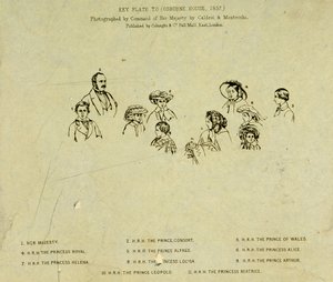 オズボーンハウスでの王室の肖像画のキープレート、1857（190050を参照） 作： English School