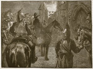 1804年、デューク・デンギエンの誘拐、カッセルズ・イラストレイテッド・オブ・イングランドのイラスト（セピア写真） 作： English School