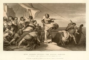 アングロサクソン人を扇動するアルフレッド王 作： English School