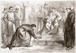ジョン王と教皇団、ジェームスエイトケンワイリー（1808-1890）によるパブのプロテスタンティズムの歴史からのイラスト。 1878 作： English School