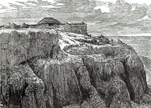 「キャッセルの図解されたイングランドの歴史」、1868年のセオドア王の家、マグダラ 作： English School