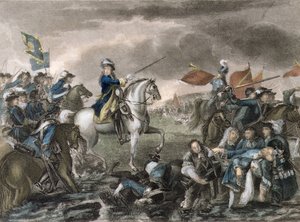 ボインの戦いでのウィリアム3世（1650～1702年 作： English School