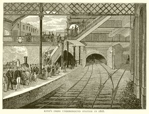1868年に地下鉄キングスクロス駅 作： English School