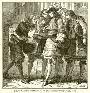 カービィ、チャールズ2世に暗殺計画を警告、1678年 作： English School