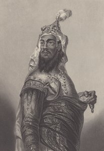 クンワール・シン、インド叛乱時にビハール州でイギリス軍と戦ったインド軍司令官（エングレーヴィング） 作： English School
