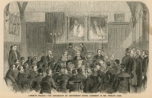 ランベス宮殿-プール氏の裁判で判決を下したカンタベリー大司教 作： English School