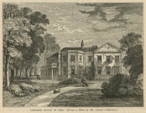 1820年のランガムハウス 作： English School