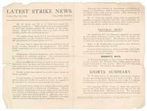 最新のストライキニュース、1926年5月7日 作： English School