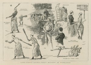 ウィンブルドンでのローンテニス選手権の試合 作： English School