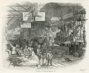 クリスマスイブのリーデンホール市場、1845 作： English School