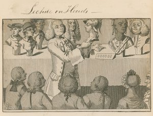 1765年6月20日、サドラーズウェルズの向かい側にあるロングルームでの頭の講義 作： English School