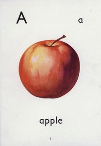 レターA、アップル（カラーリトグラフ 作： English School