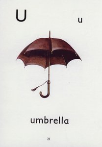 レターU、アンブレラ（カラーリトグラフ 作： English School