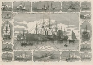 リバイアサン1858;スチームナビゲーションの進行状況を示す画像のモンタージュ 作： English School