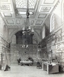 1845年3月22日の「イラストレイテッドロンドンニュース」からの貴族院図書館