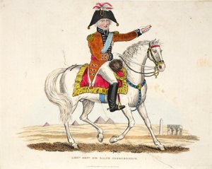 1816年、ウィリアムマッドフォード作「ウォータールーの戦いの歴史的記述」のイラスト、ロムニー作のリチャードエバンス作、ラルフアバクロンビー少将 作： English School
