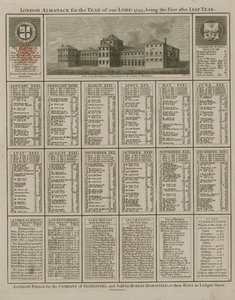 私たちの主の1793年のロンドンアルマナック 作： English School