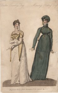 ロンドンのイブニングドレスとモーニングライディングドレス