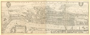 クイーンエリザベス1世の統治下にあるロンドン、Aggas 1560による地図の複製（縮小版）