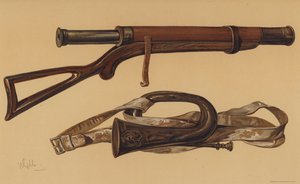 ラグラン卿の望遠鏡とセバストポリのロシア軍のラッパ（クロモリトモ 作： English School