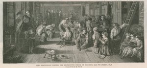 1846年、ロンドンのオールドパイストリート、ウェストミンスター工業学校を訪問したシャフツベリー卿 作： English School